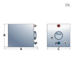 Nautic boiler BXS 25L & 40L by Quick - dimensions | EYS