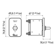 WCB hydraulic magnetic circuit breakers by Quick - dimensions | EYS