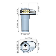 Prince DP2 E vertical windlass by Quick - dimensions | EYS