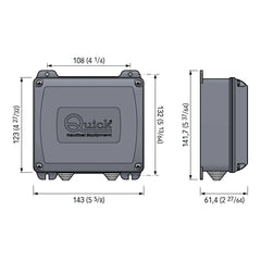 Receiver for remote controlers by Quick - dimensions | EYS