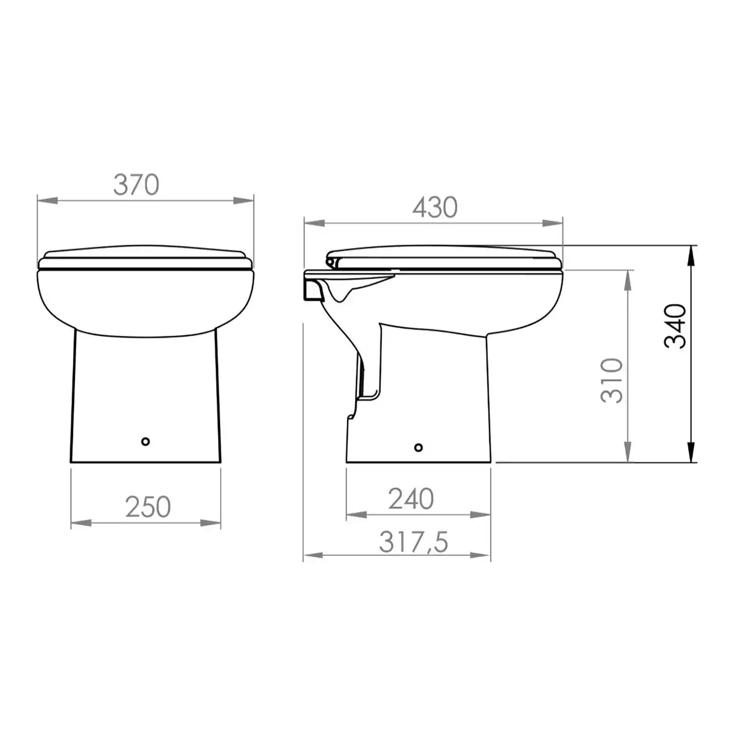 Sanimarin 31 electric toilet dimensions | EYS