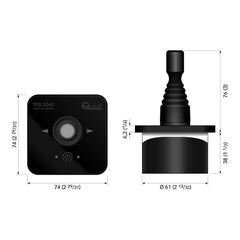 TCD 2022 control panel for BTQ bow thrusters by Quick - dimensions | EYS